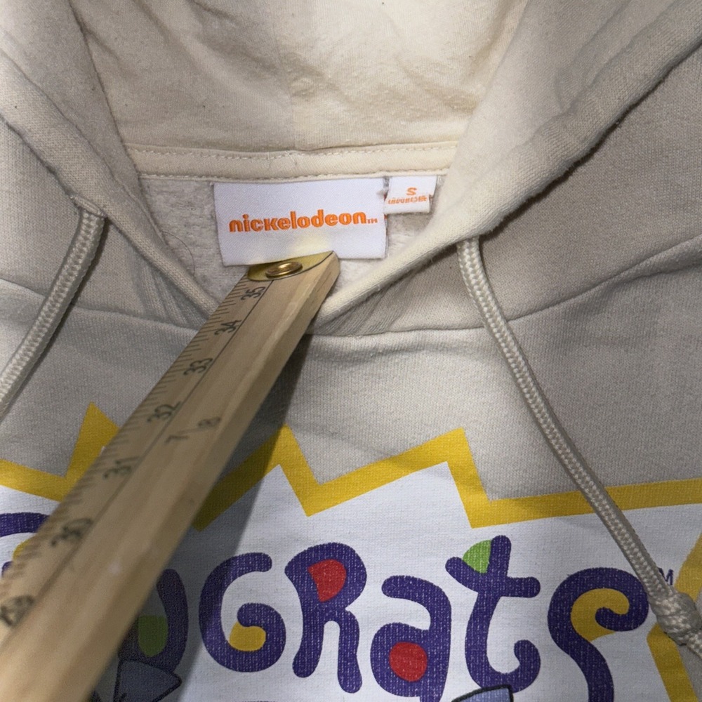 Nickelodeon Rugrats Mens Hoodie‎ Small Beige Sweatshirt Pullover Sweater - Picture 7 of 15